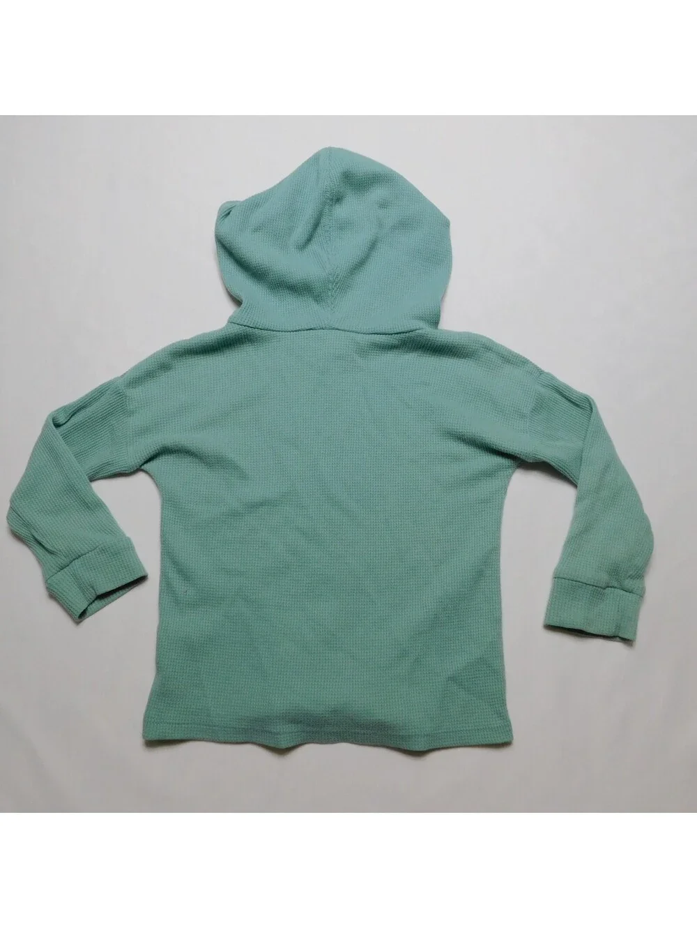 Garanimals Toddler Hoodie 2T Sage Green Waffle Thermal Knit Pullover Sweater